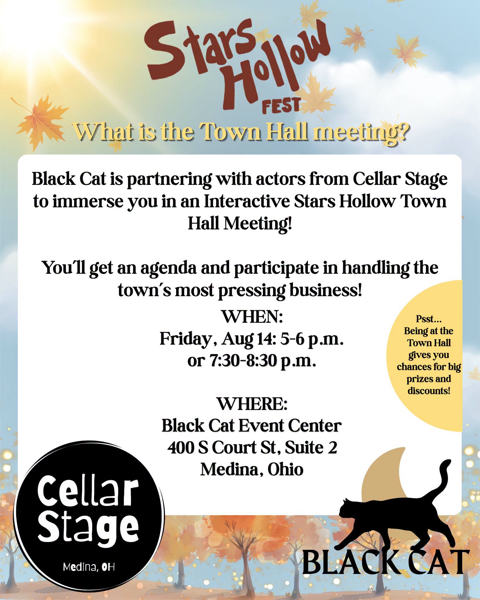 Stars Hollow Fest Town Hall Meeting flyer